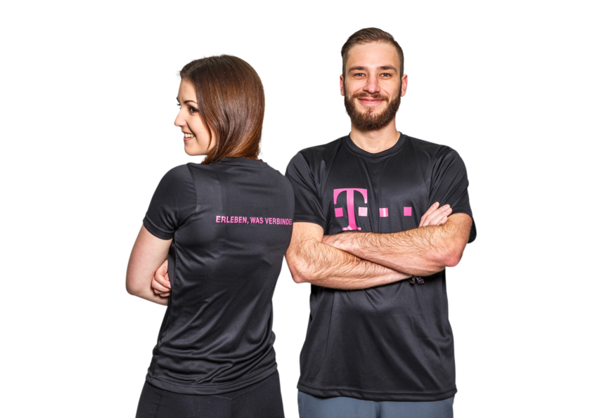 Bedrucktes Laufshirt für die Telekom